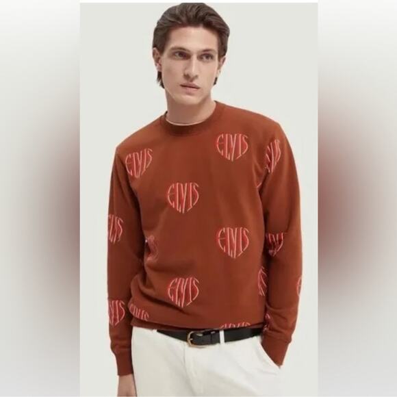 Scotch and Soda Elvis Organic Cotton Crewneck Sweatshirt Size XXL - Picture 1 of 16
